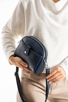 کیف دوشی سرمه ای زنانه چرم مصنوعی YOGII - کد 893798598