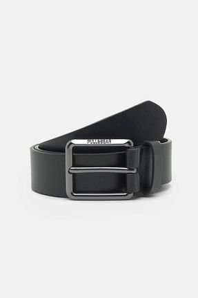 کمربند مشکی مردانه پلی اورتان Pull & Bear - کد 893790884
