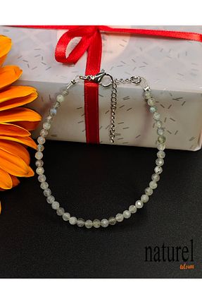 دستبند جواهر طوسی زنانه سنگ طبیعی Naturel Tılsım - کد 893850622