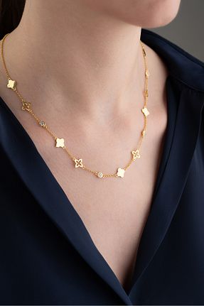 گردنبند نقره طوسی زنانه 925 عیار Silvano Jewelry - کد 893850777