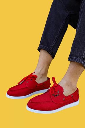 کفش کژوال قرمز مردانه پارچه ای shoecide - کد 788854042