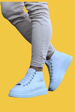 بوت / نیم بوت سفید مردانه چرم مصنوعی shoecide - کد 788957407
