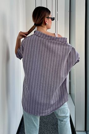 پیراهن بنفش زنانه اورسایز bb butik basic - کد 893863997