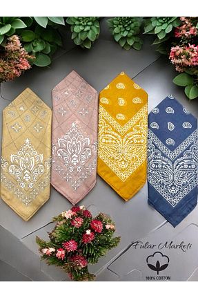 باندانا بژ پنبه ای Fular Marketi - کد 303958341
