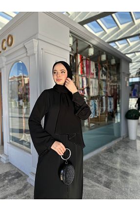 کلاه و ابایا مشکی زنانه بافتنی EfsaModa - کد 893983368
