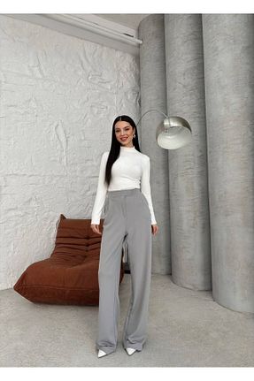 شلوار طوسی زنانه پارچه ModaDeniz - کد 884306089