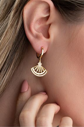گوشواره نقره طوسی زنانه 925 عیار Silvano Jewelry - کد 893849296