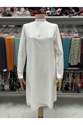 تونیک حجاب سفید زنانه بافتنی Zeynep Butik - کد 895702040