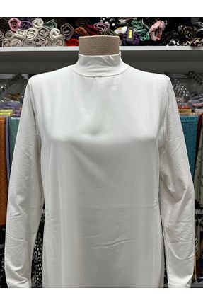 تونیک حجاب سفید زنانه بافتنی Zeynep Butik - کد 895702040