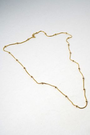 گردنبند استیل ( فولاد ) طلائی رودیوم Neesa - کد 893973762