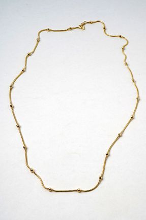 گردنبند استیل ( فولاد ) طلائی رودیوم Neesa - کد 893973762