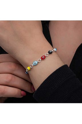 دستبند نقره رنگی زنانه 925 عیار Genel Markalar - کد 896301999