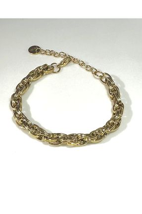 دستبند استیل (فولاد) طلائی زنانه استیل (فولاد) Silver Luxe - کد 893983254