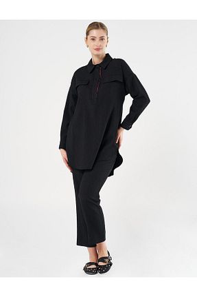 ست بالاتنه و پائین تنه حجاب مشکی زنانه رگولار KYR - کد 893997249