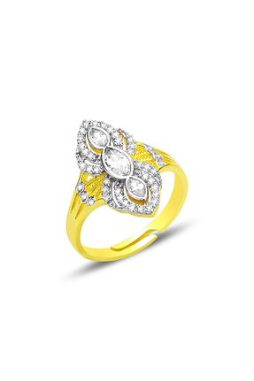 انگشتر نقره طلائی زنانه زیرکن Söğütlü Silver - کد 894011211