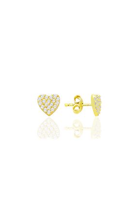 گوشواره نقره طلائی زنانه 925 عیار Söğütlü Silver - کد 894011777