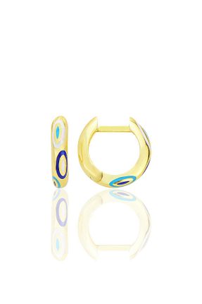گوشواره نقره طلائی زنانه 925 عیار Söğütlü Silver - کد 894011323