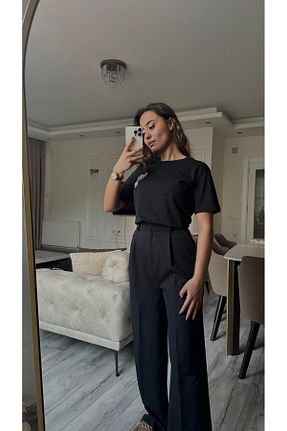 شلوار مشکی زنانه پارچه SOFT - کد 894011263
