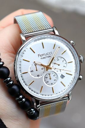 ساعت مچی سفید مردانه 45 میلی متر Ferrucci - کد 86108101