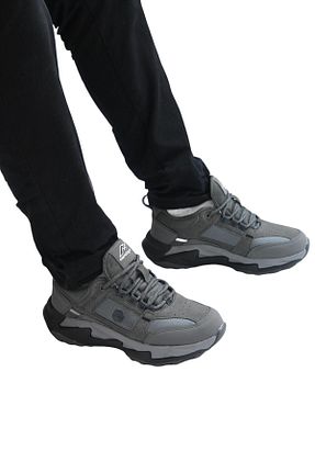 کفش اسنیکر طوسی مردانه بند دار HUF - کد 881667967