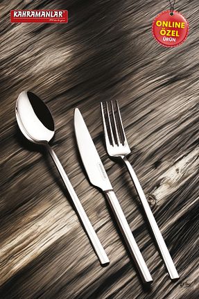 قاشق و چنگال و کارد مشکی 6 نفره Kahramanlar - کد 63036061
