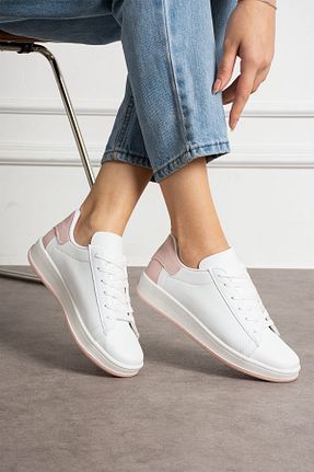 کفش اسنیکر سفید زنانه بند دار NAVİSHOES - کد 894050036