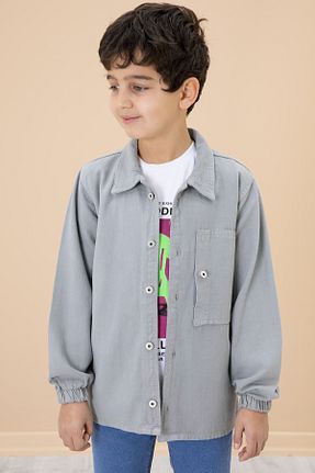 پیراهن طوسی بچه گانه رگولار Cansın Mini - کد 895876926