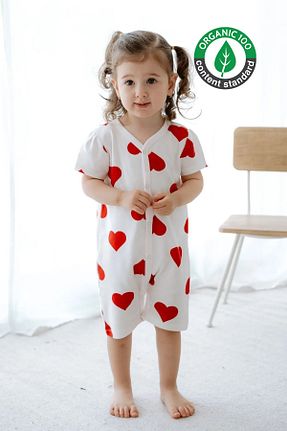 سرهمی سفید بچه گانه آستین کوتاه Lilabio - کد 826204336