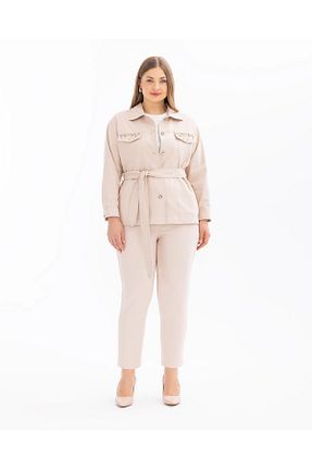 شلوار بژ زنانه پاچه گشاد Gala-Xi - کد 882171675