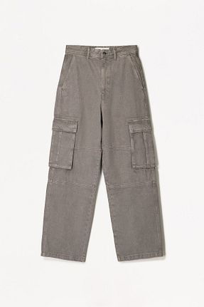 شلوار طوسی مردانه پنبه ای Bershka - کد 894063171