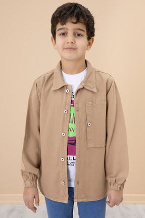 پیراهن قهوه ای بچه گانه رگولار Cansın Mini - کد 895877405
