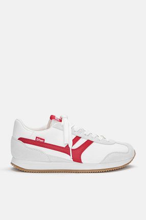 کفش اسنیکر سفید زنانه بند دار Pull & Bear - کد 894066975
