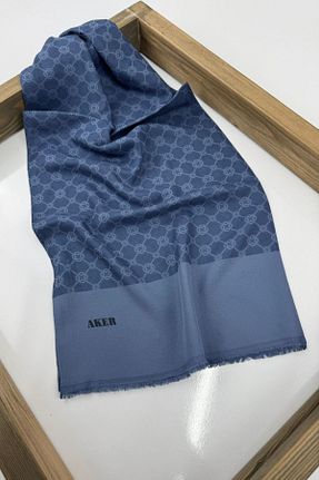 شال آبی زنانه پلی استر Aker - کد 662634166