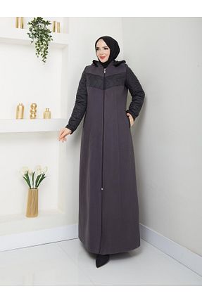 مانتو بلند حجاب طوسی زنانه Günay Karaca - کد 894070493