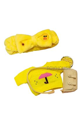 اسباب بازی مخملی زرد بچه گانه 9 cm Sekk O - کد 896523318