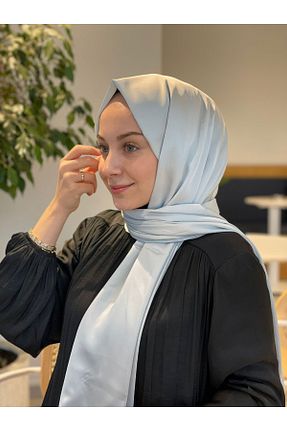 شال آبی زنانه پلی ساتن Sima - کد 735203368
