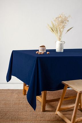 رومیزی سرمه ای کتان Wellstil - کد 373009894