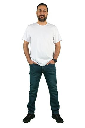 شلوار جین آبی مردانه پاچه لوله تفنگی BALİNS - کد 825446874
