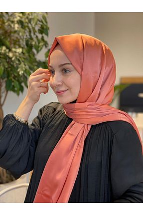 شال صورتی زنانه پلی ساتن Sima - کد 735205246