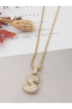 گردنبند استیل ( فولاد ) زرد زنانه استیل ضد زنگ Siya Silver - کد 868065653