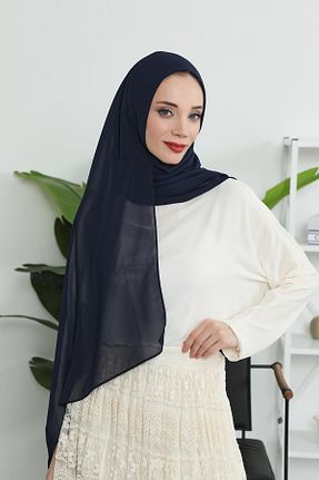 شال سرمه ای زنانه شیفون Aisha