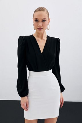 بلوز مشکی زنانه ساده Sateen - کد 260145063