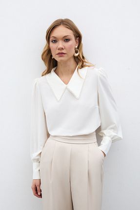 بلوز نباتی زنانه ساده Sateen - کد 442832826