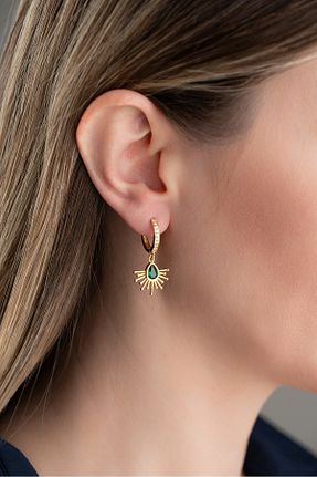 گوشواره نقره طوسی زنانه 925 عیار Silvano Jewelry - کد 893963937