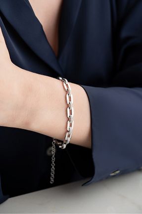 دستبند نقره سفید زنانه 925 عیار Silvano Jewelry - کد 894140400