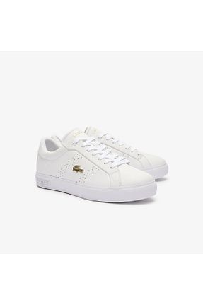 کفش اسنیکر سفید زنانه بند دار Lacoste - کد 837968479