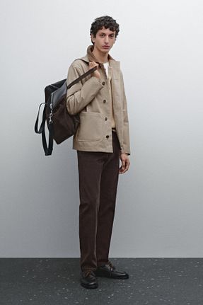 کت قهوه ای مردانه رگولار Massimo Dutti - کد 894183603