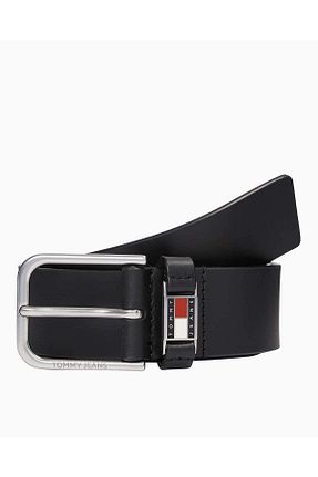 کمربند مشکی مردانه چرم خالص Tommy Hilfiger - کد 894161885