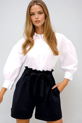 شلوارک و برمودا مشکی زنانه Gabardin VAGGON - کد 894187343