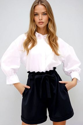 شلوارک و برمودا مشکی زنانه Gabardin VAGGON - کد 894187343